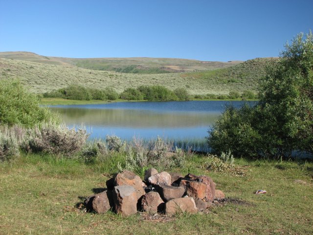 Informal campsite at Adam's Lake
